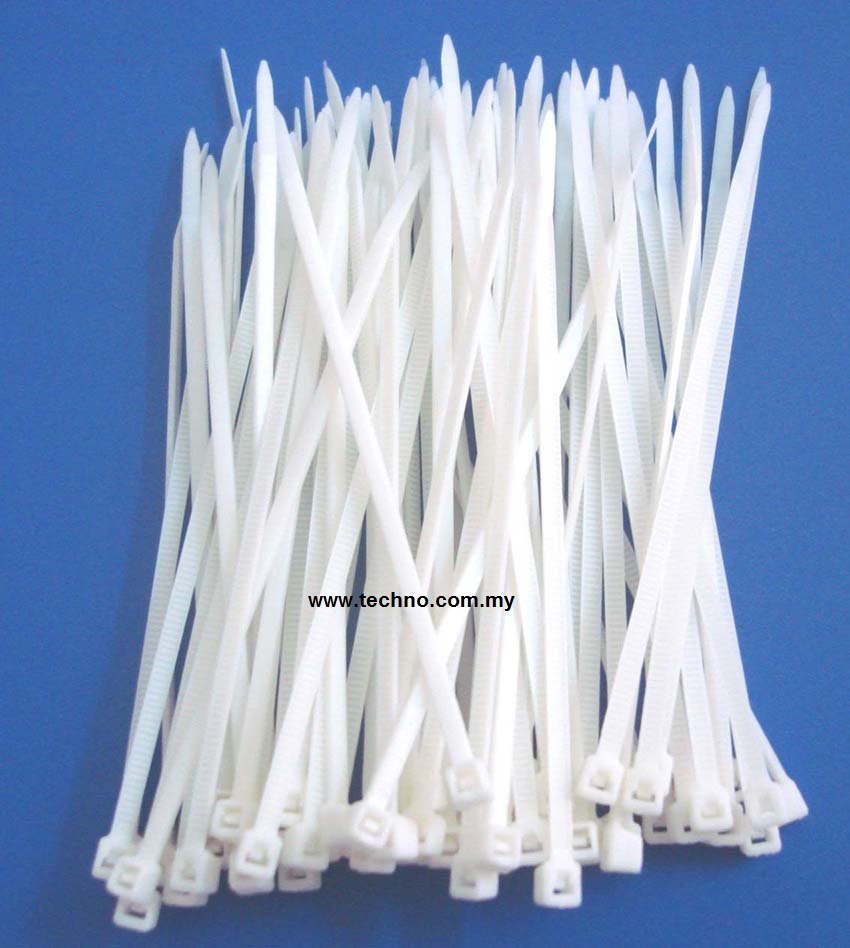53-CT306W CABLE TIE PACK- WHITE COLOR 6" X 3.5MM - Click Image to Close